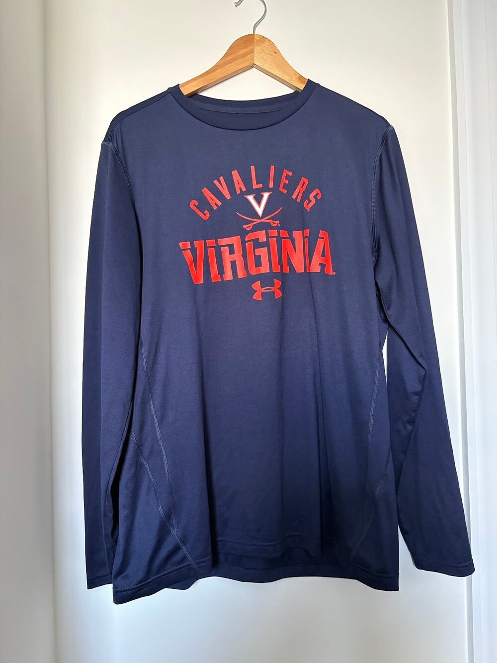 Under Armour HeatGear Virginia Cavaliers Long Sleeve Tee Navy Men's M